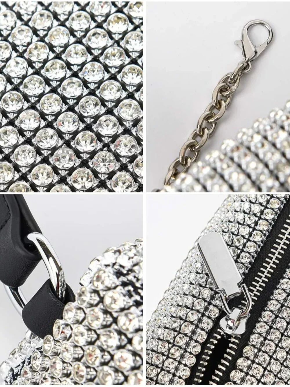 Bling Crystals Evening Clutch Bag for Women Girls Sparkling Crossbody Bag Weddin_7